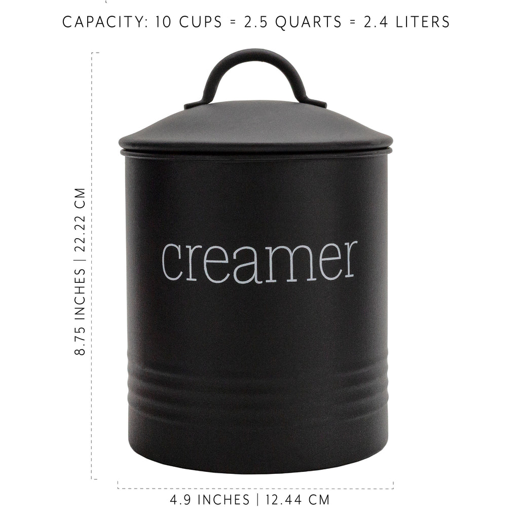 Farmhouse Creamer Canister (Black, Case of 18) - 18X_SH_2203_CASE