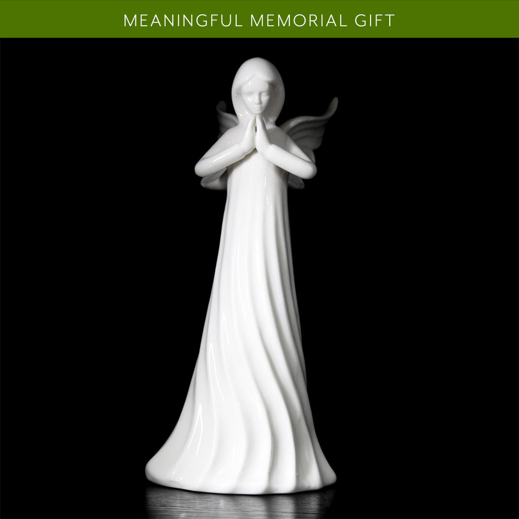 Ceramic Praying Angel Figurine (White, Case of 24) - 24X_SH_2236_CASE