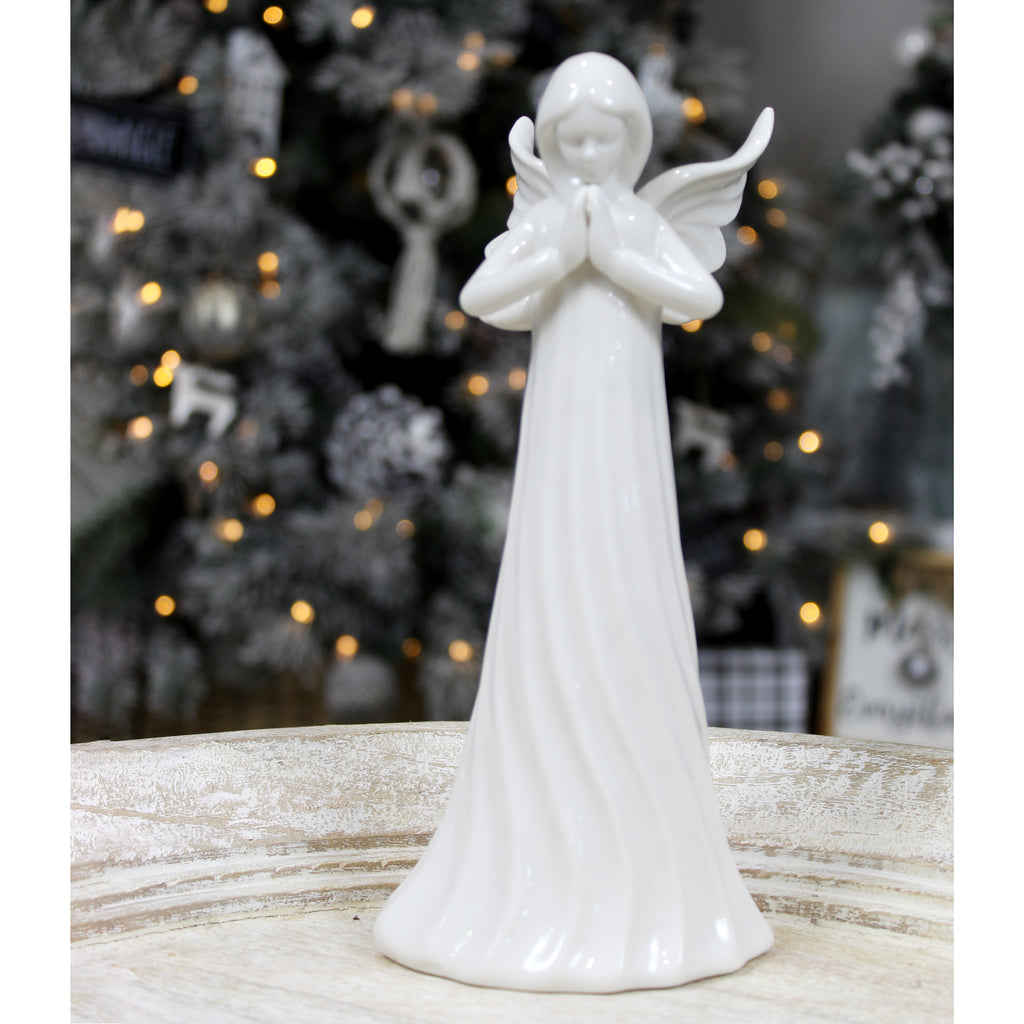 Ceramic Praying Angel Figurine (White, Case of 24) - 24X_SH_2236_CASE