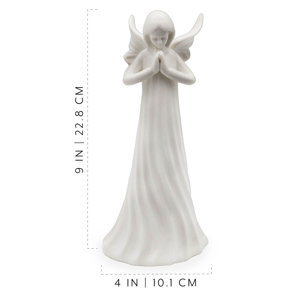 Ceramic Praying Angel Figurine (White, Case of 24) - 24X_SH_2236_CASE