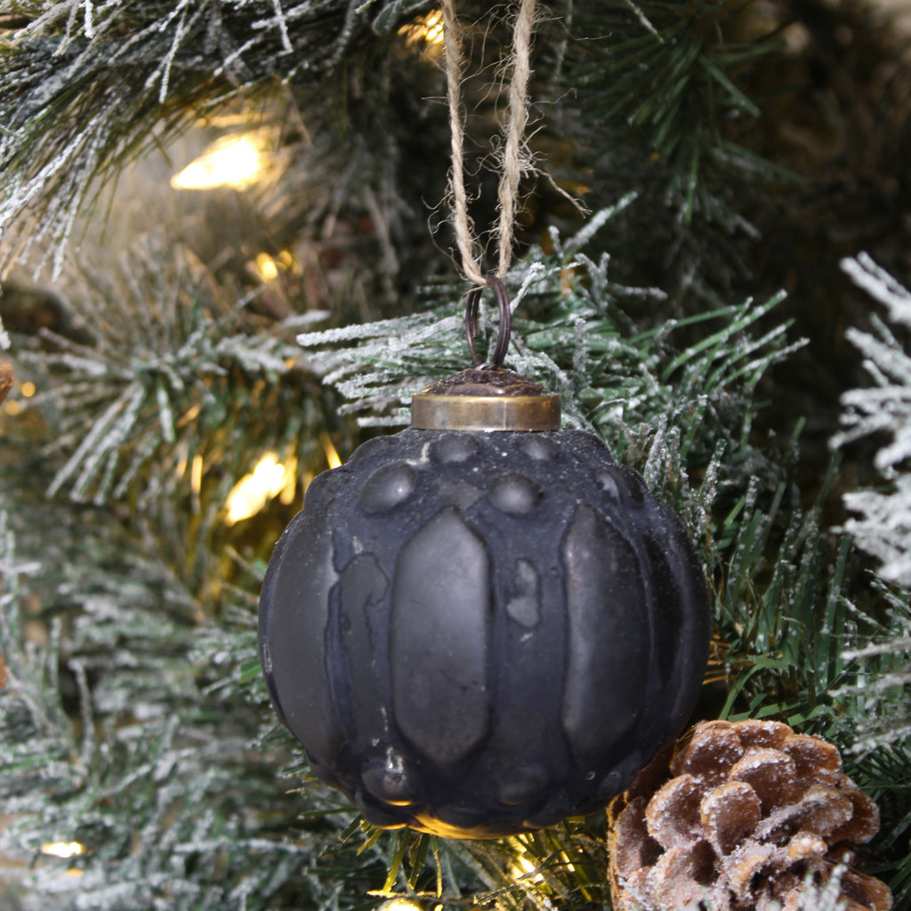 Farmhouse Ball Ornaments (Matte Black, Case of 12) - SH_2262_CASE