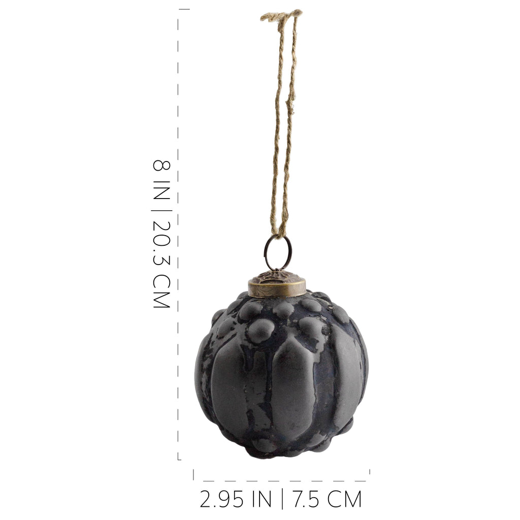 Farmhouse Ball Ornaments (Matte Black, Case of 72 Pieces) - 12X_SH_2262_CASE