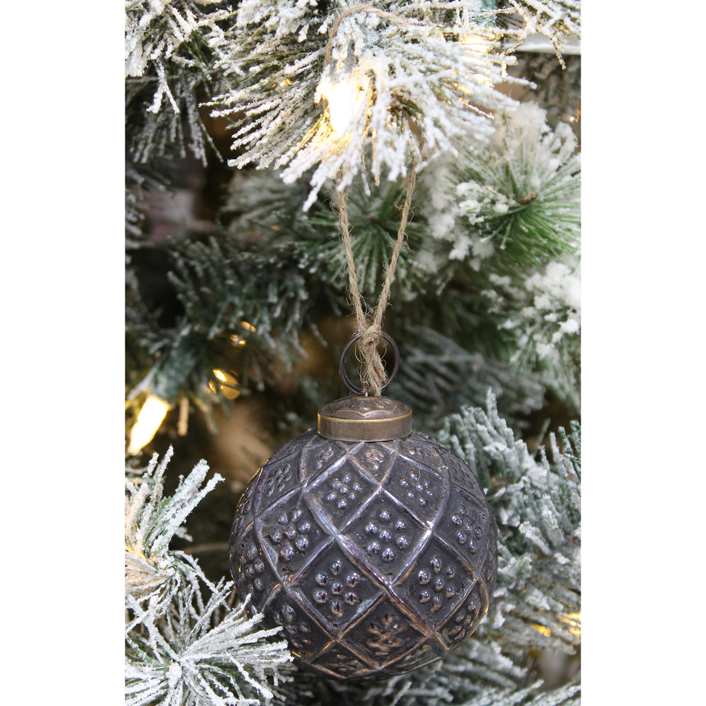 Farmhouse Ball Ornaments (Charcoal, Case of 72) - 12X_SH_2263_CASE