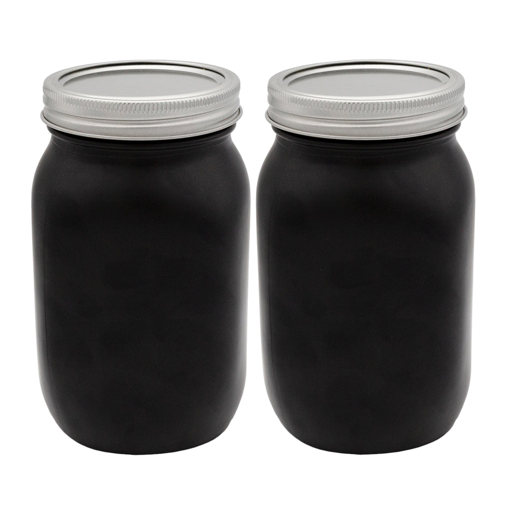 Black Quart Wide Mouth Mason Jars (2-Pack) - sh2246dar0
