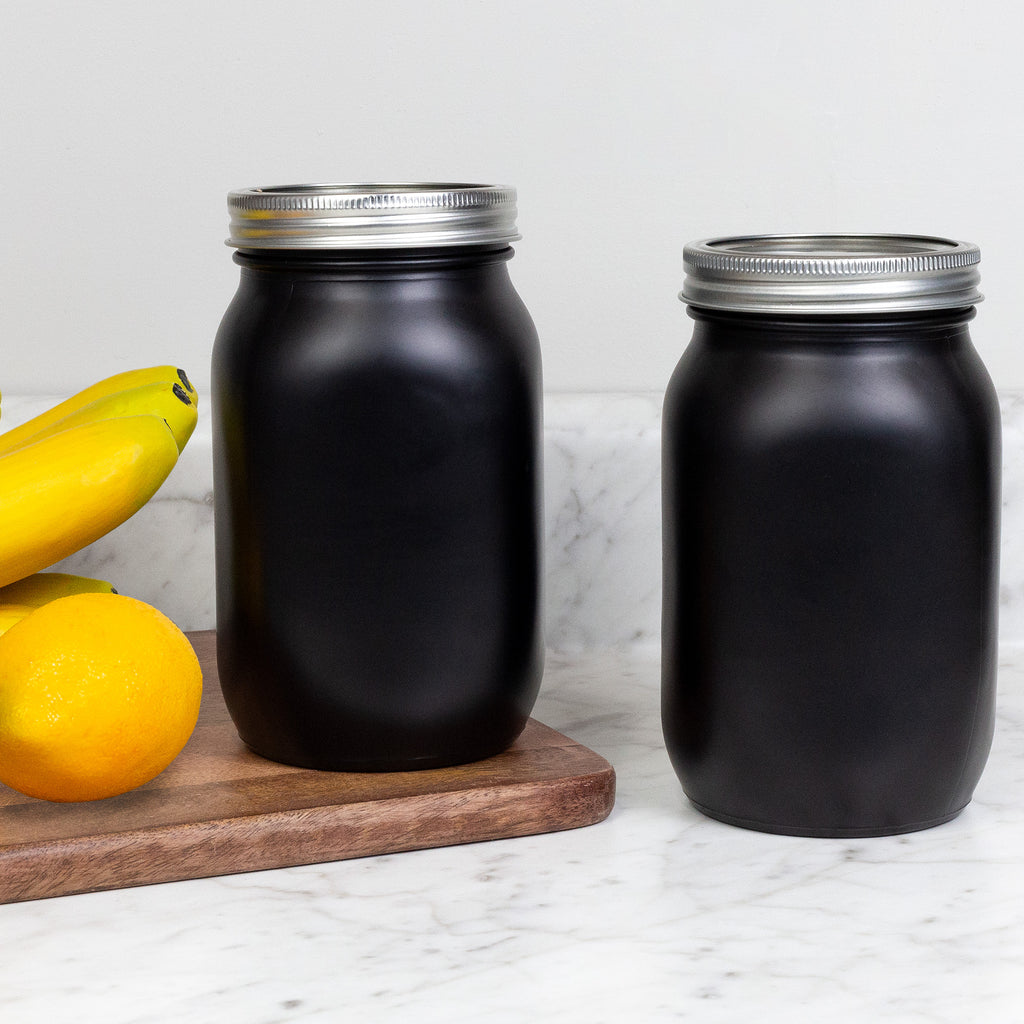 Black Quart Wide Mouth Mason Jars (2-Pack) - sh2246dar0