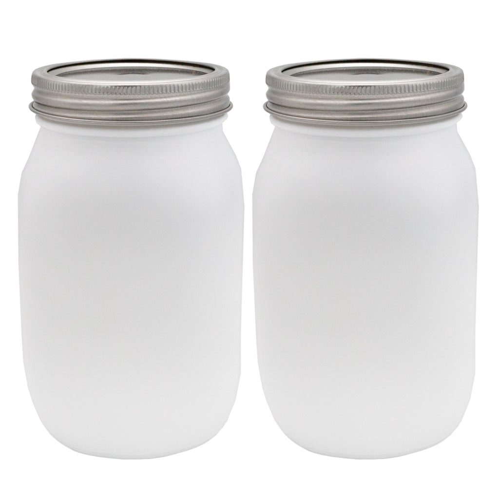 Farmhouse White Mason Jars (Set of 2) - sh2247dar0