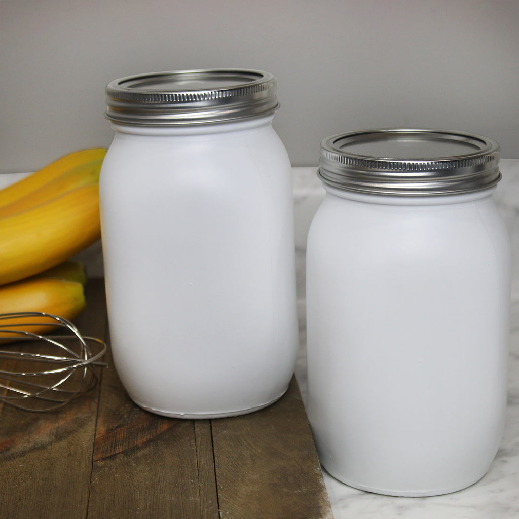 Farmhouse White Mason Jars (Set of 2) - sh2247dar0