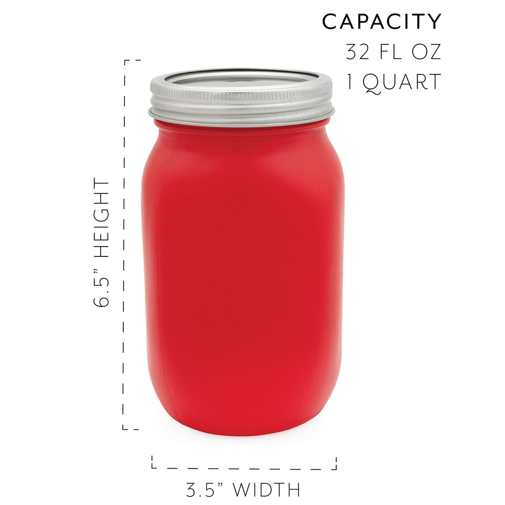 Red and White Mason Jars (Case of 8 Sets) - 8X_SH_2249_CASE