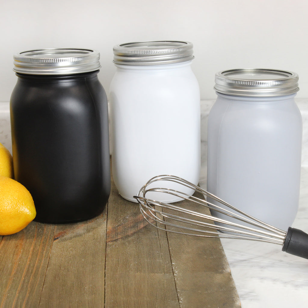 Gray/White/Black Mason Jars (Set of 3) - sh2250dar0