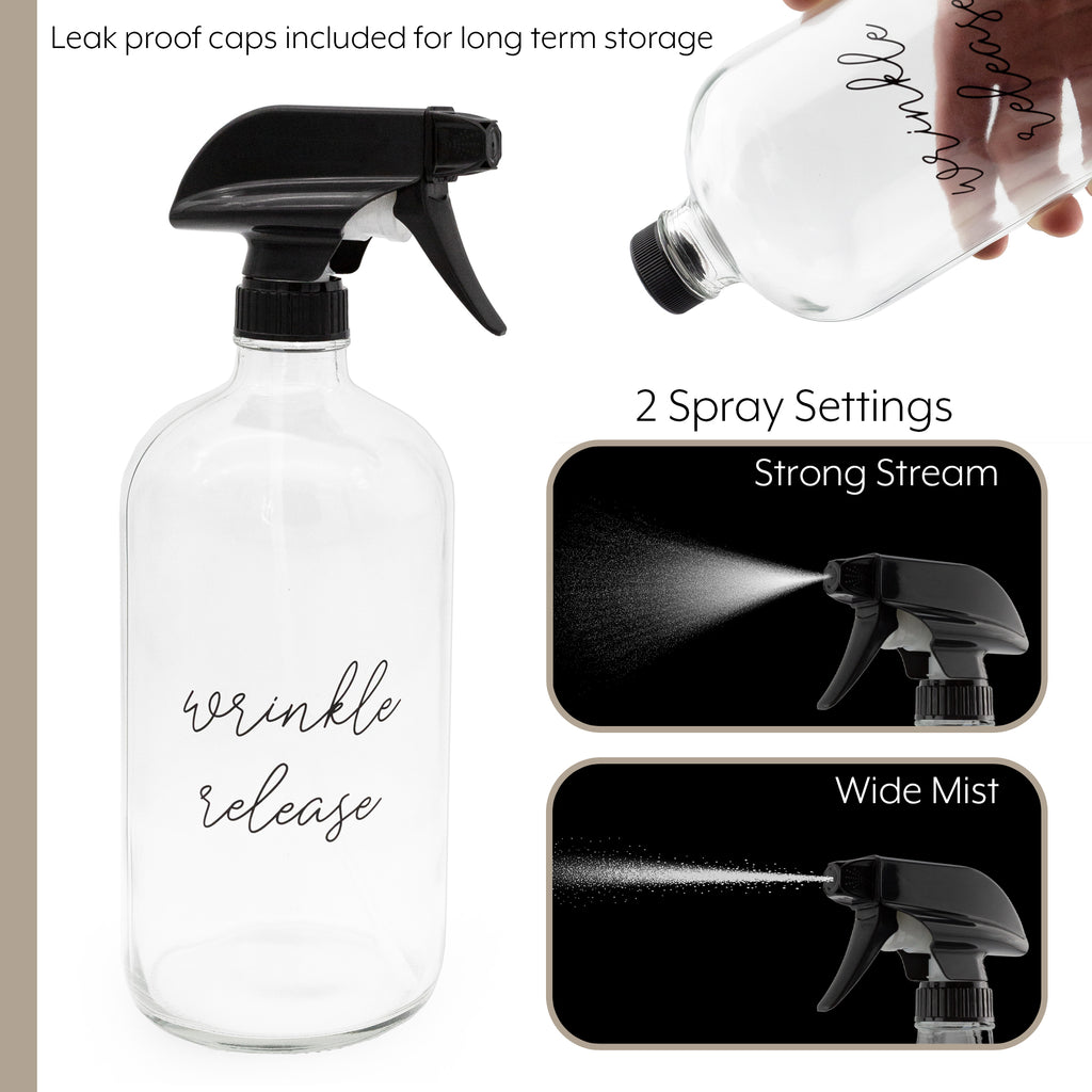 Laundry Glass Spray Bottles (Case of 8 Sets) - 8X_SH_2265_CASE