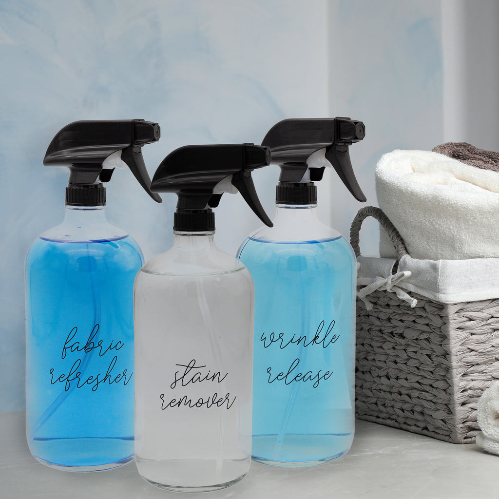 Laundry Glass Spray Bottles (Set of 3, 32oz) - sh2265dar0