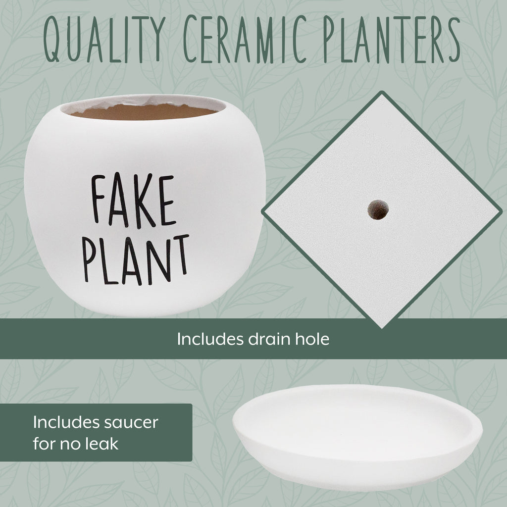 Fake Plant Planter Pot (Case of 18) - 18X_SH_2268_CASE