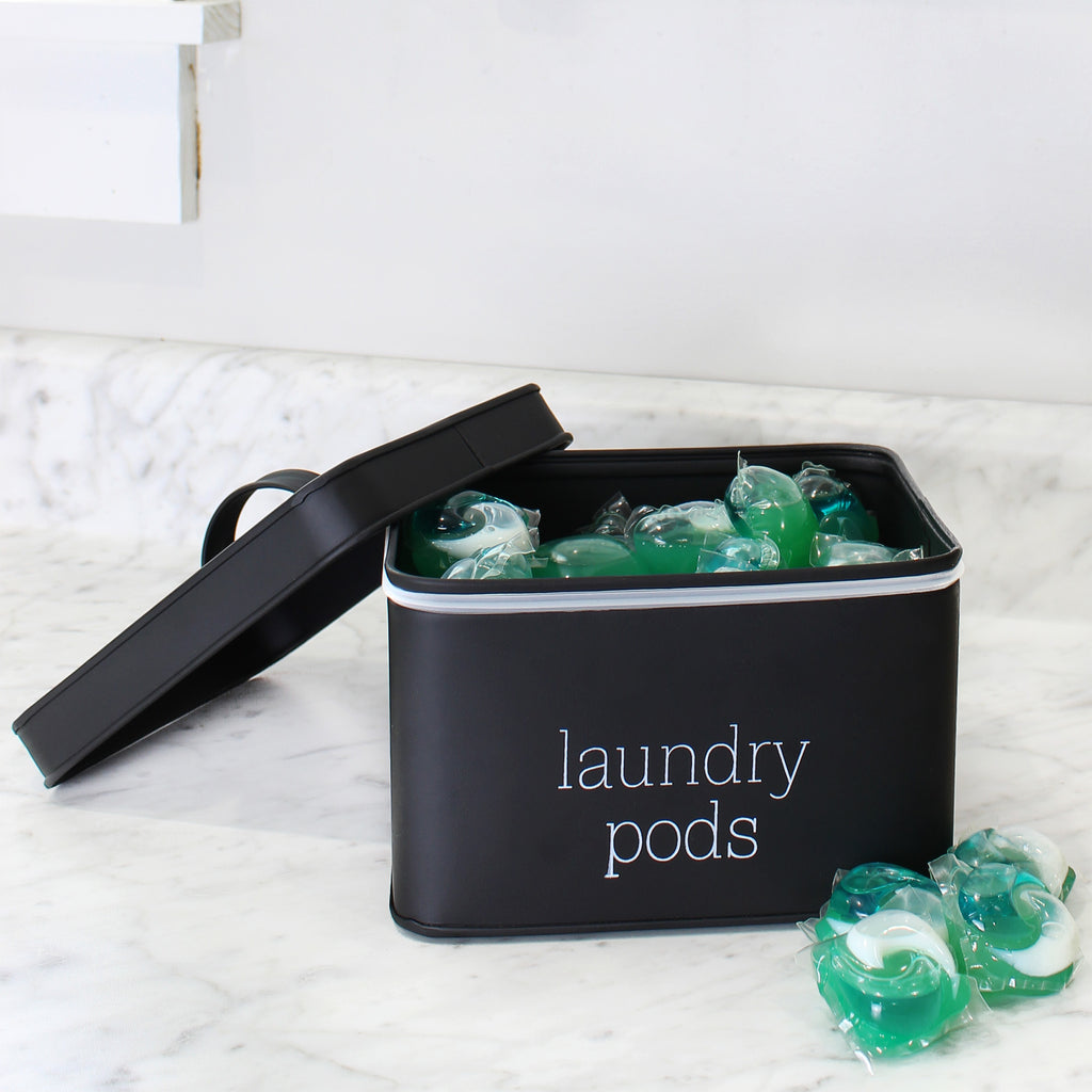 Enamelware Laundry Pod Holder (Black, Case of 18) - 18X_SH_2209_CASE