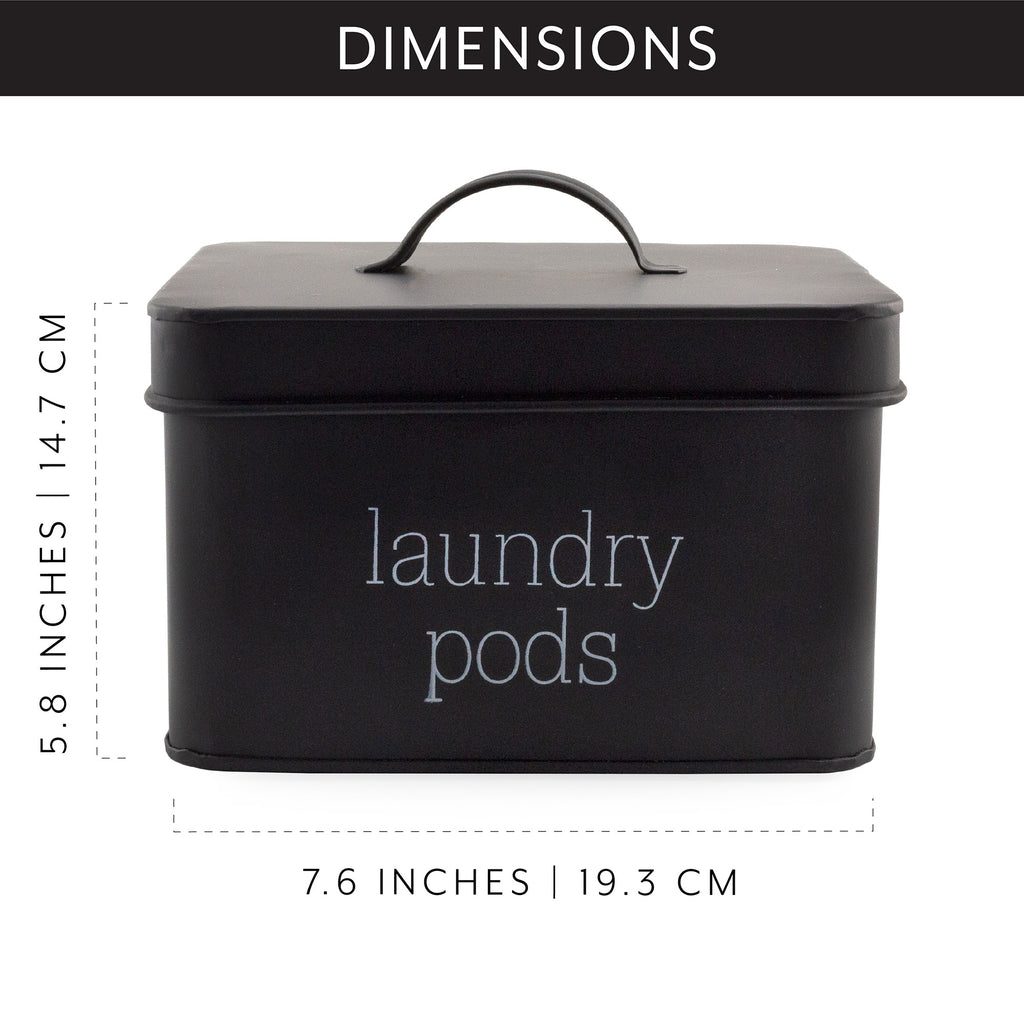 Black Enamelware Laundry Pod Holder - sh2209ah1