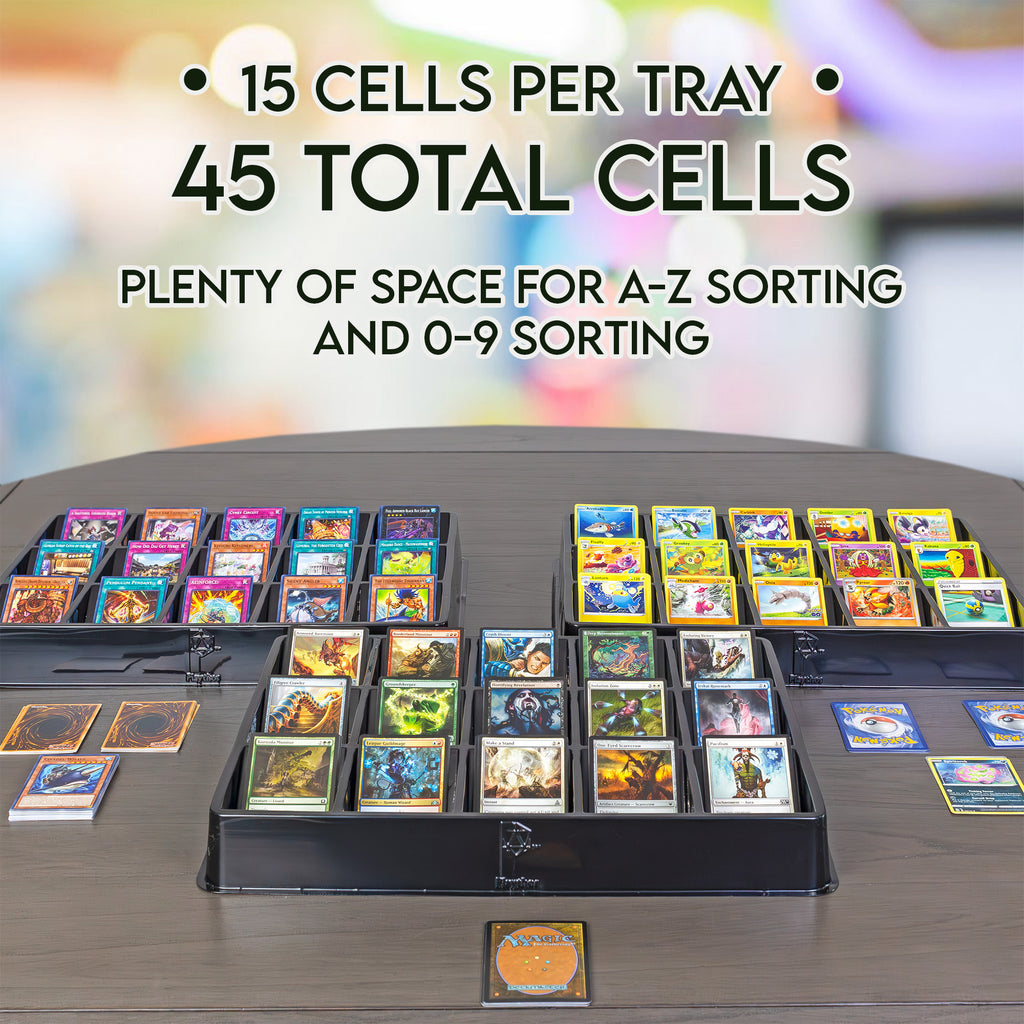 Trading Card Sorting Trays and Dealer Trays (3-Pack, 15-Slot) - sh2287tv0