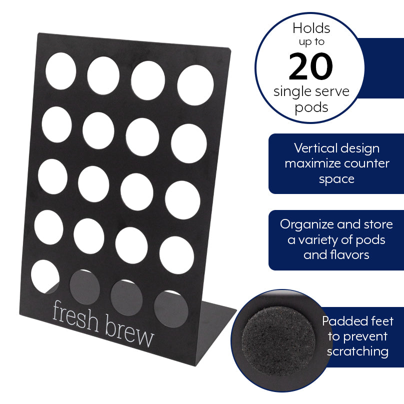 Black Enamelware Coffee Pod Stand - sh2210ah1