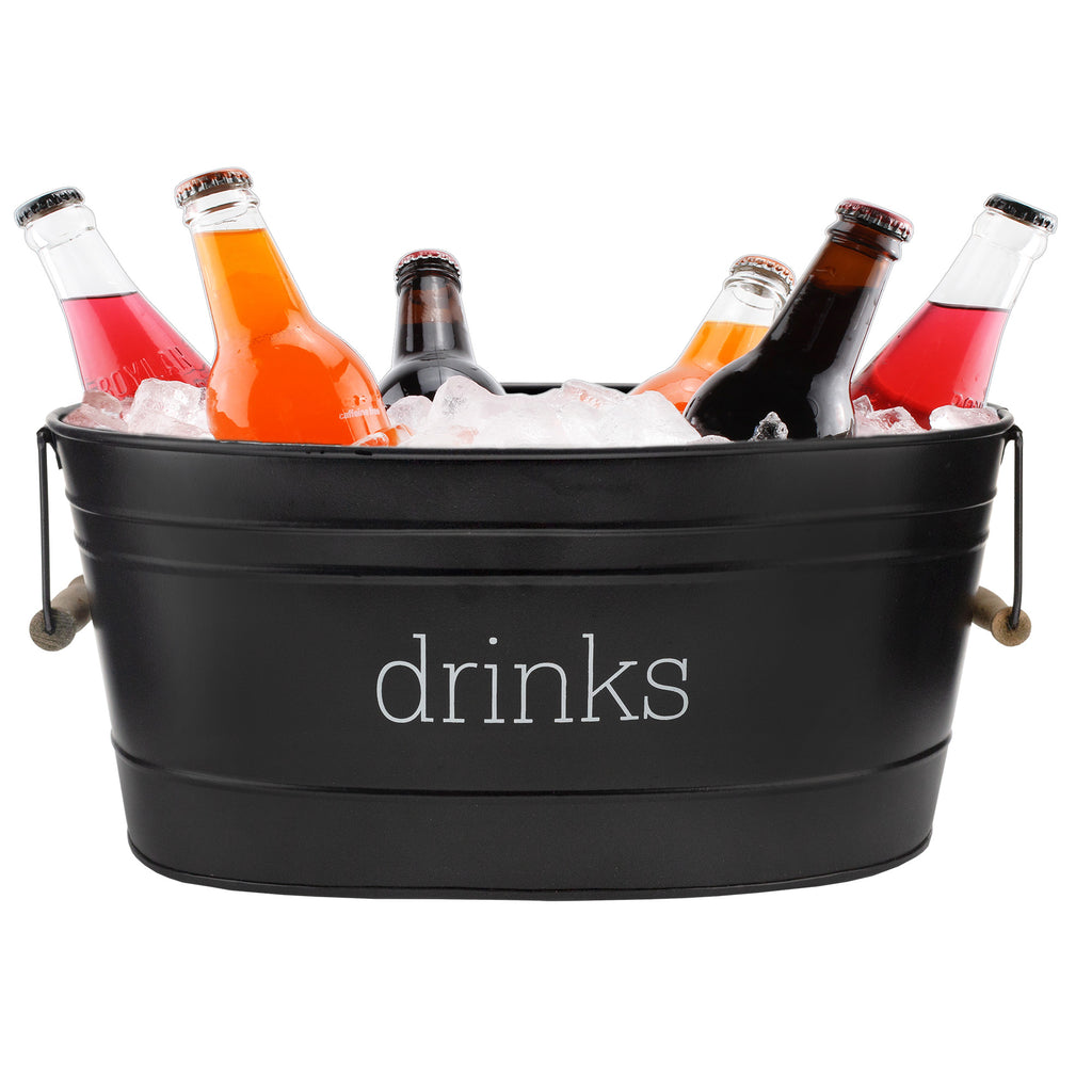 Black Enamelware Drinks Tub (Case of 6) - 6X_SH_2211_CASE