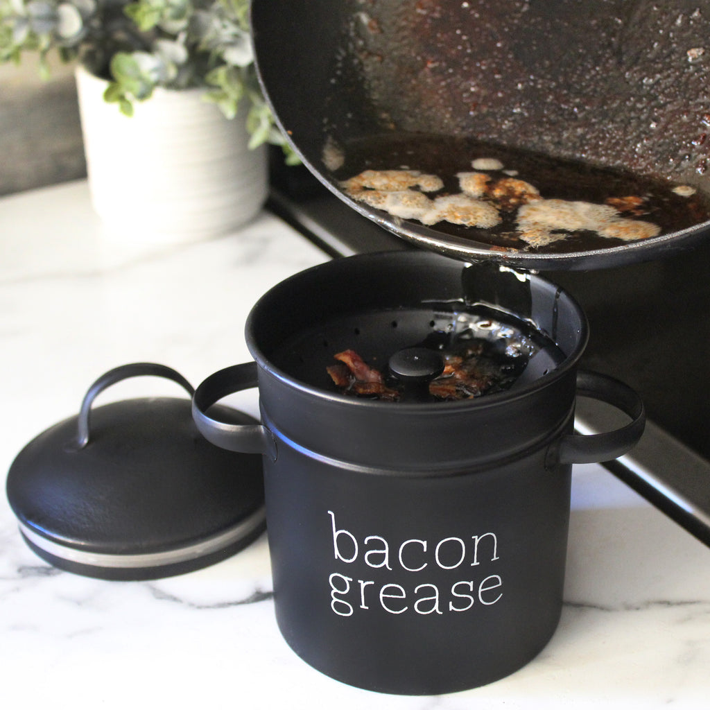 Black Farmhouse Bacon Grease Container (Case of 36) - 36X_SH_2228_CASE