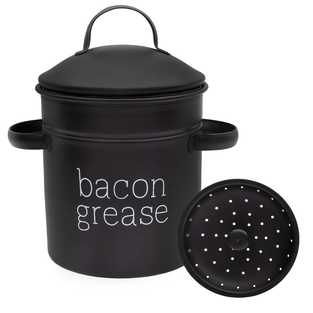 Black Farmhouse Bacon Grease Container - sh2228ah1