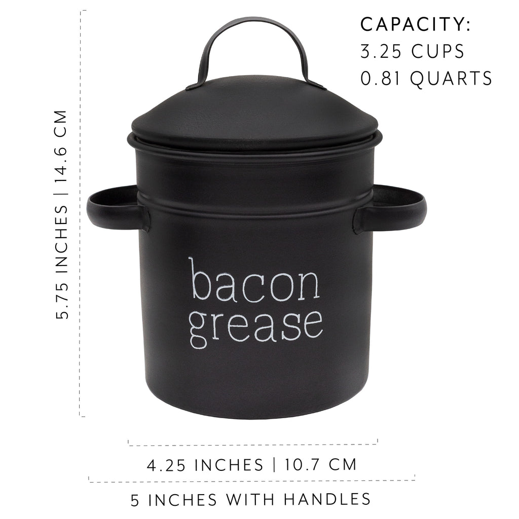 Black Farmhouse Bacon Grease Container (Case of 36) - SH_2228_CASE