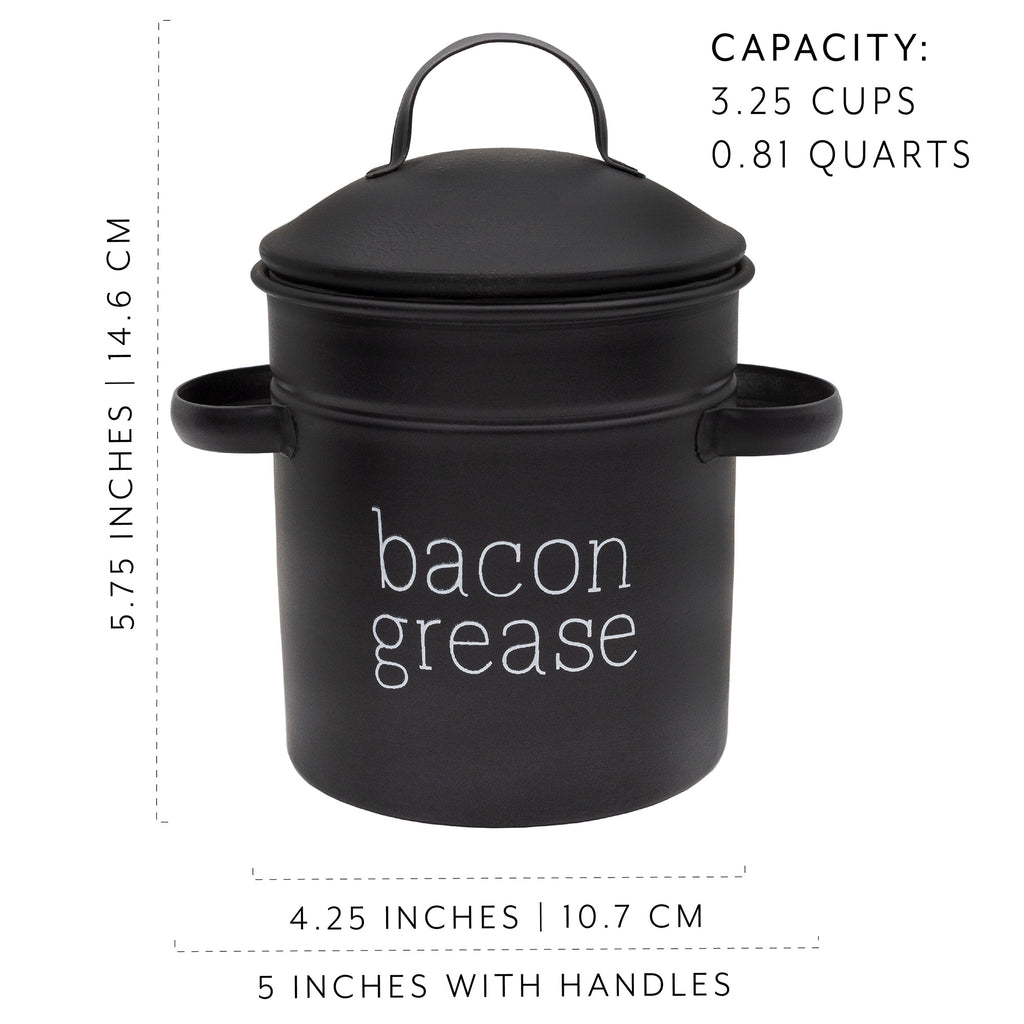 Black Farmhouse Bacon Grease Container (Case of 36) - 36X_SH_2228_CASE