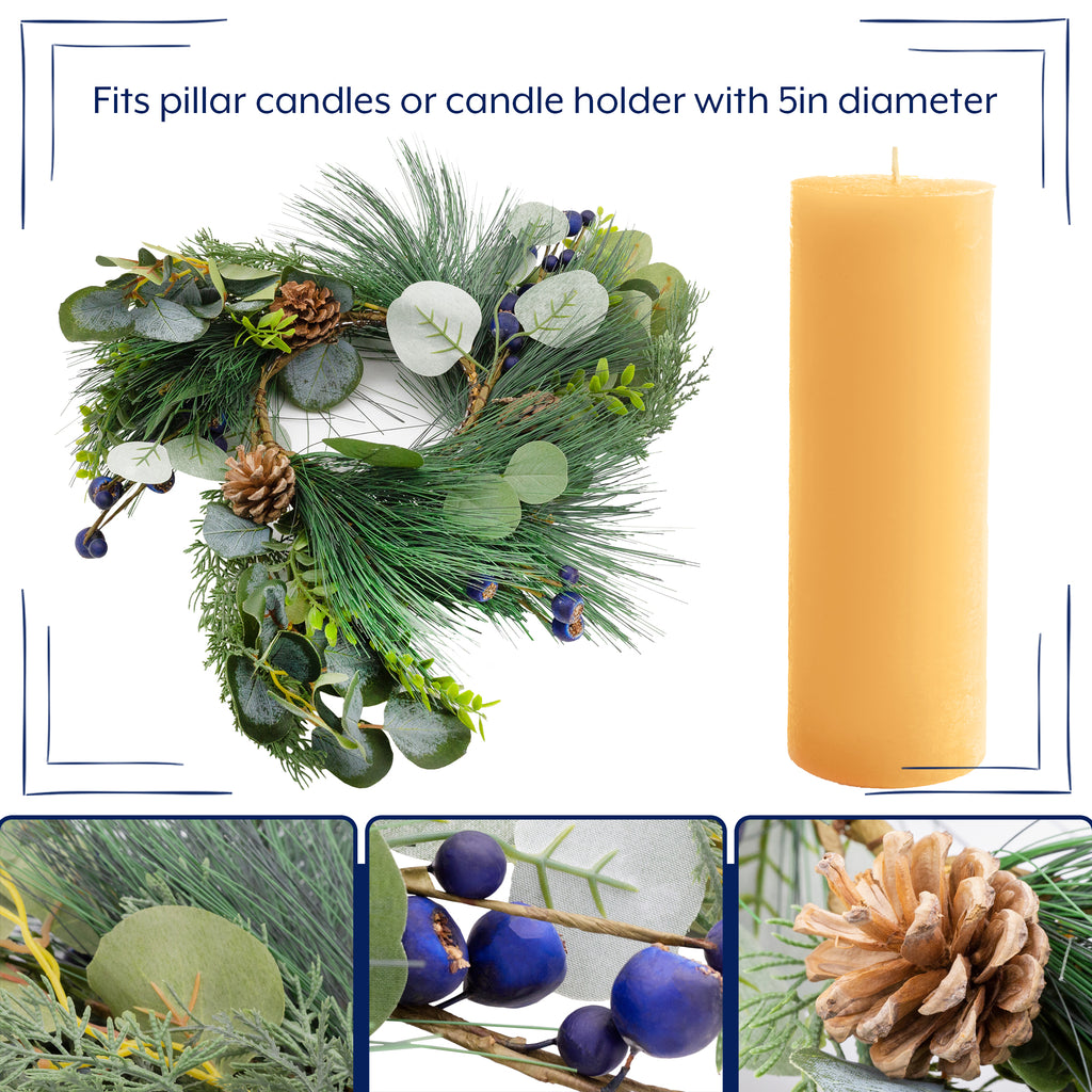 Christmas Blueberry Candle Wreath (Case of 8) - 8X_SH_2253_CASE