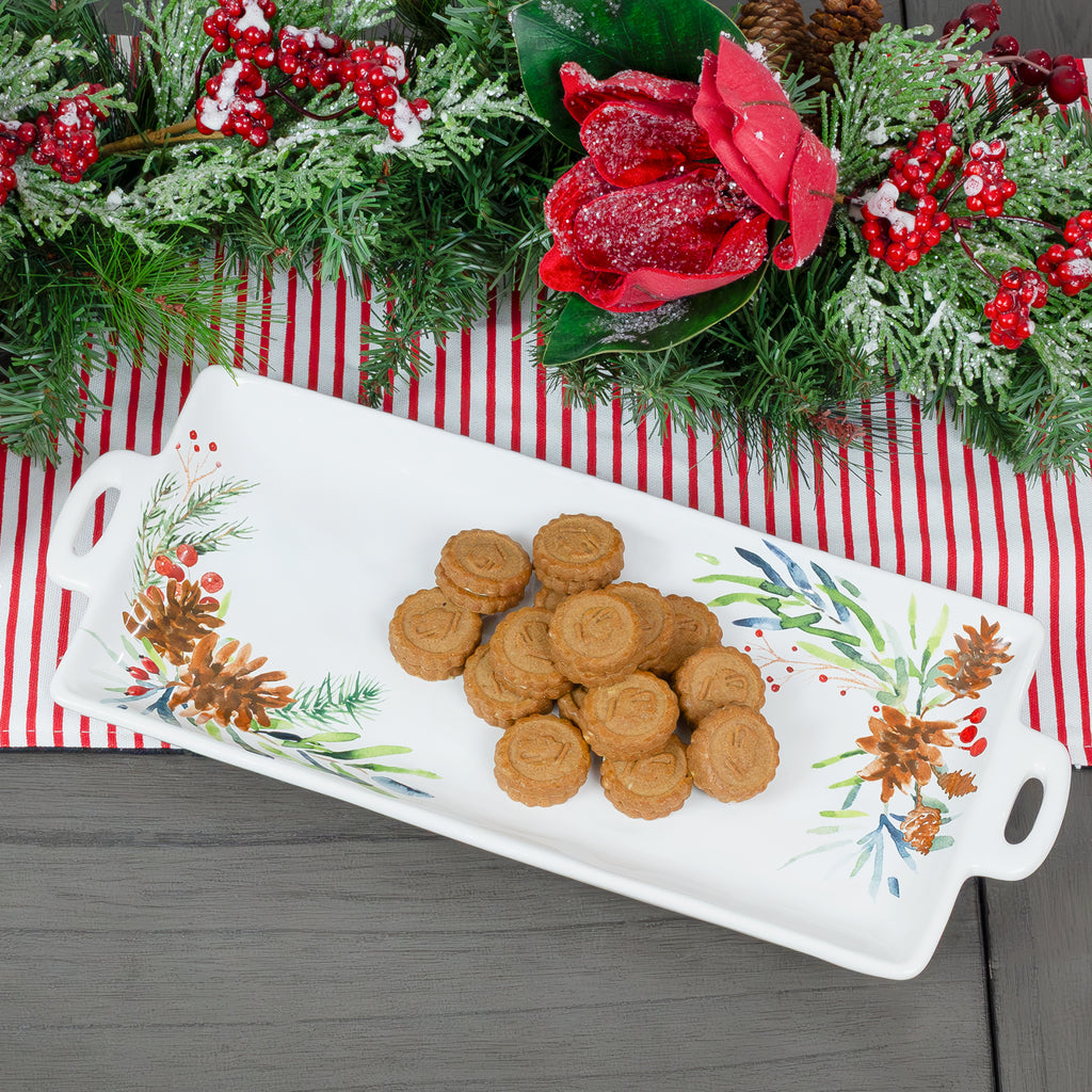 Christmas Greenery Ceramic Platter (Case of 4) - 4X_SH_2280_CASE