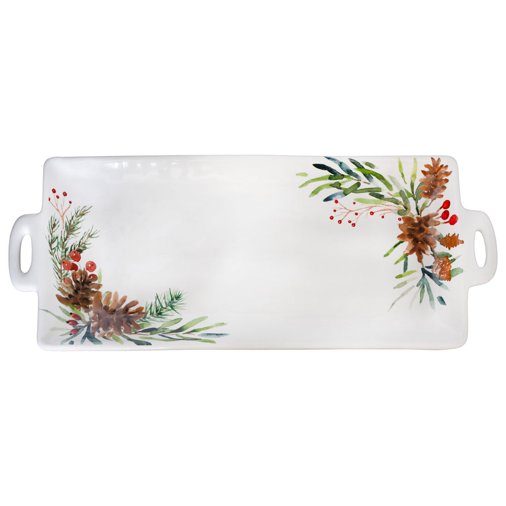 Christmas Greenery Ceramic Platter (Case of 4) - 4X_SH_2280_CASE