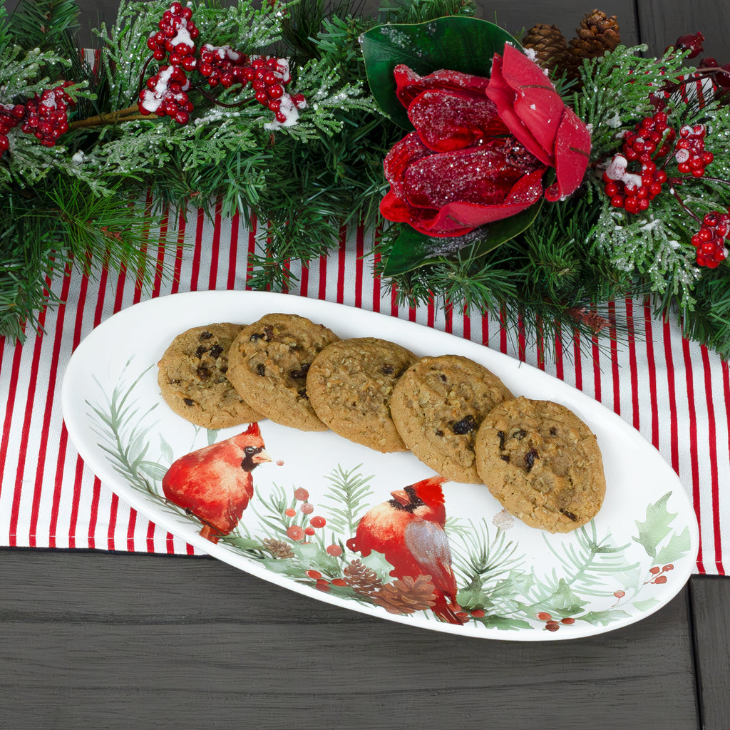 Cardinal Ceramic Christmas Platter (Case of 4) - 4X_SH_2281_CASE