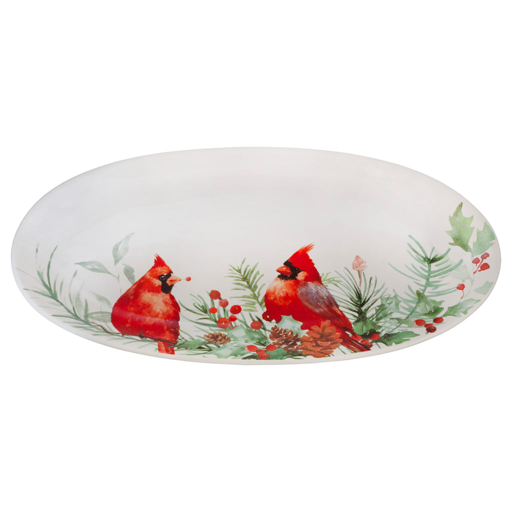 Cardinal Ceramic Christmas Platter (Case of 4) - 4X_SH_2281_CASE