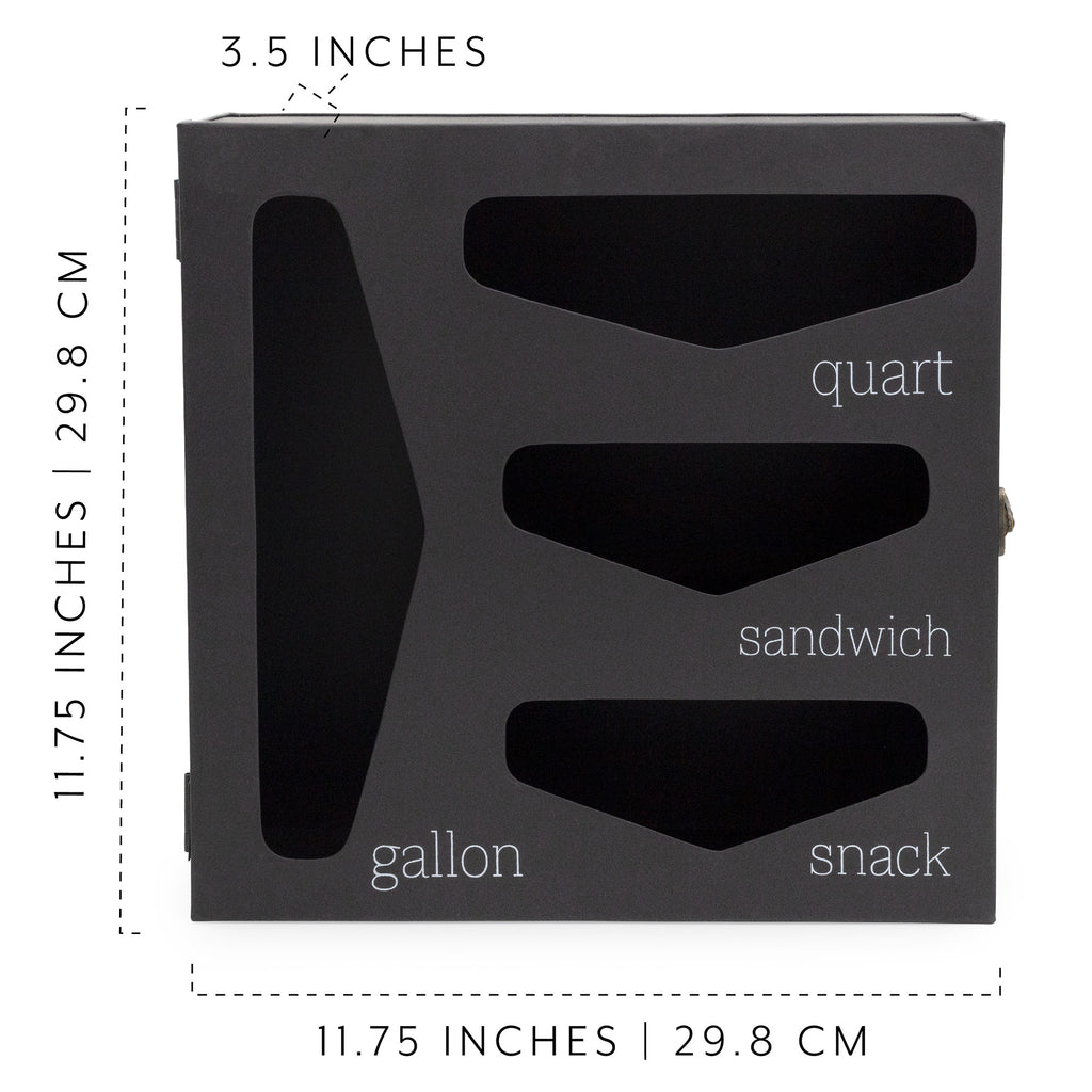 Enamelware Kitchen Bag Organizer (Black, Case of 4) - 4X_SH_2243_CASE