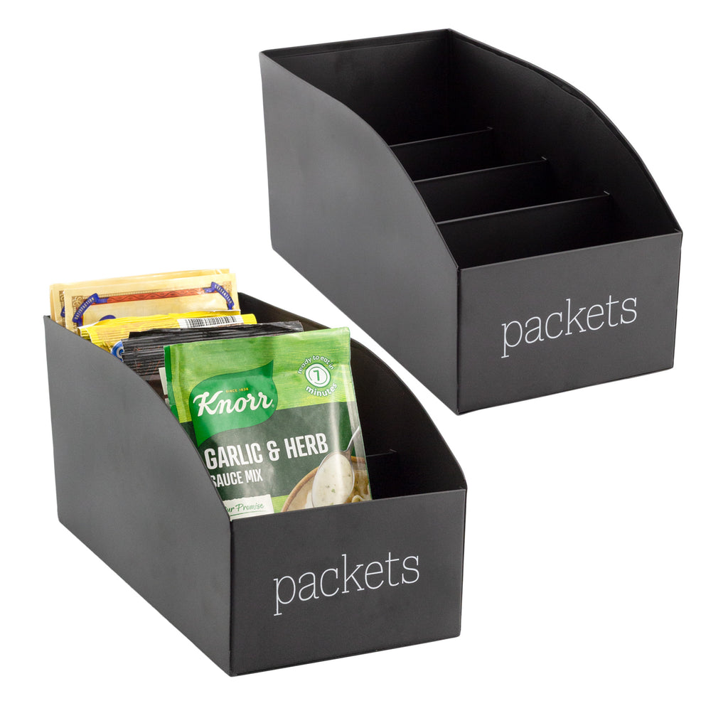 Contemporary Food Packet Organizers (Black, Case of 12) - 6X_SH_2244_CASE