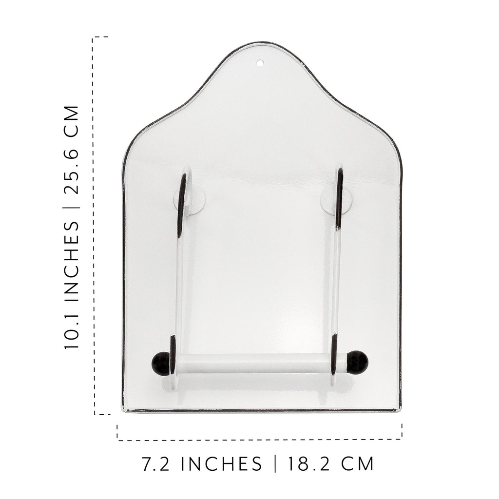 Enamelware Toilet Paper Holder (White) - sh2245ah1