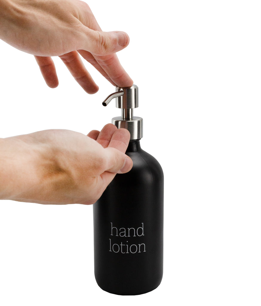 Lotion / Hand Sanitizer Pump Bottles (Set of 2, Black) - sh2251dar0