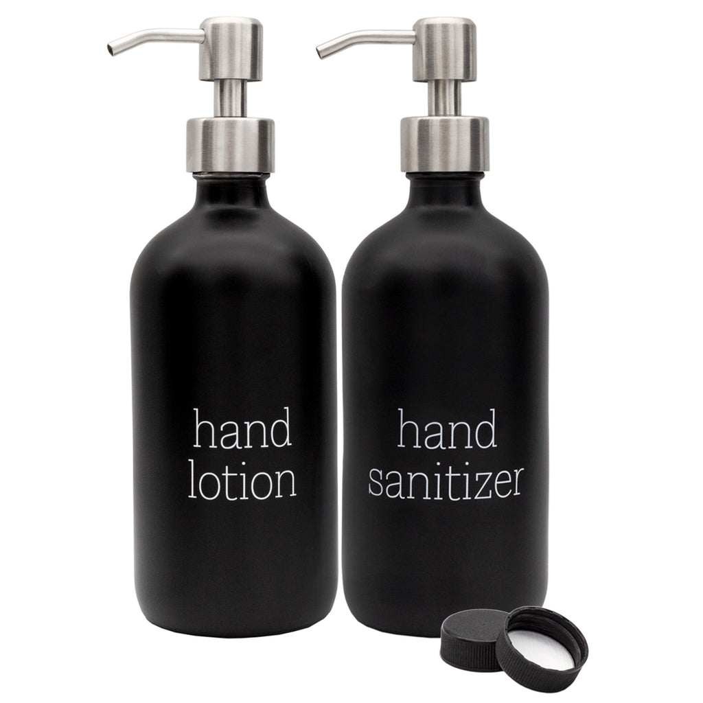 Lotion / Hand Sanitizer Pump Bottles (Black, Case of 20 Sets) - SH_2251_CASE