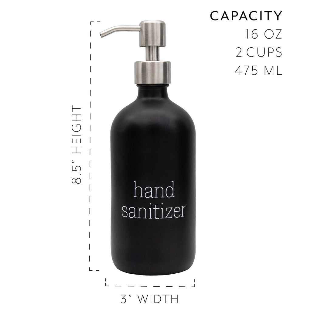 Lotion / Hand Sanitizer Pump Bottles (Set of 2, Black) - sh2251dar0