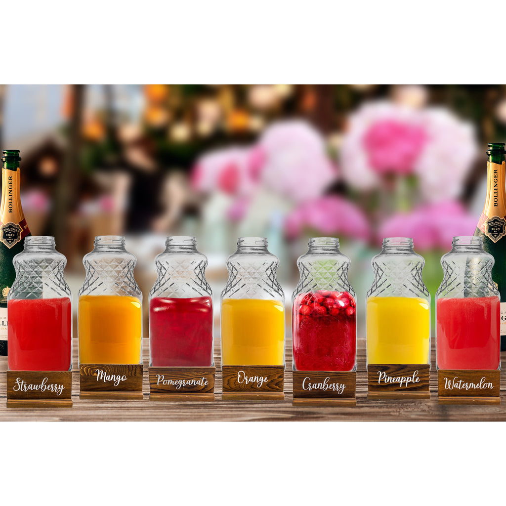 Rustic Wood Beverage Sign Set (7-Sign Mimosa Set) - sh2257dar0