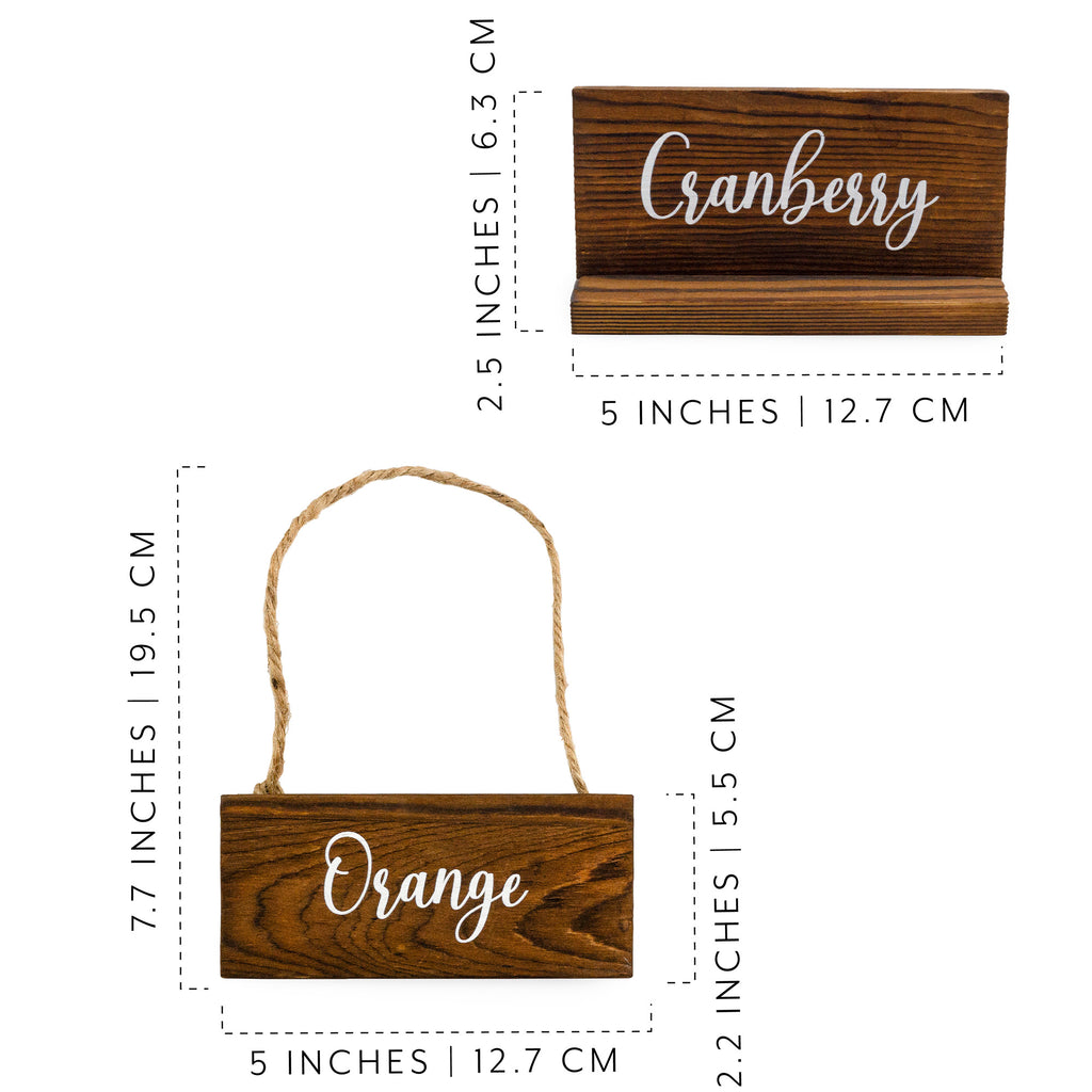 Rustic Wood Beverage Sign Set (7-Sign Mimosa Set) - sh2257dar0