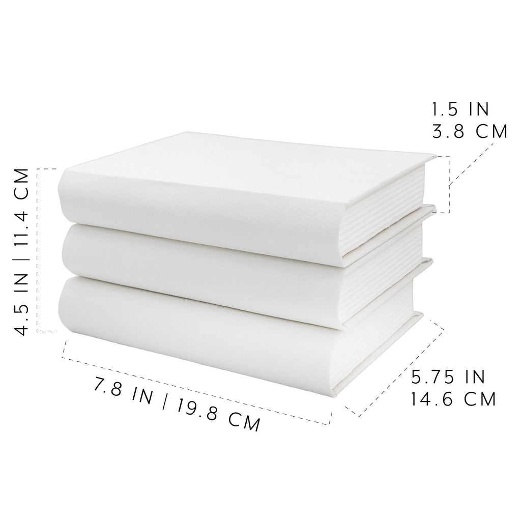 Faux Book Stack (White, Case of 4 Sets) - 4X_SH_2271_CASE