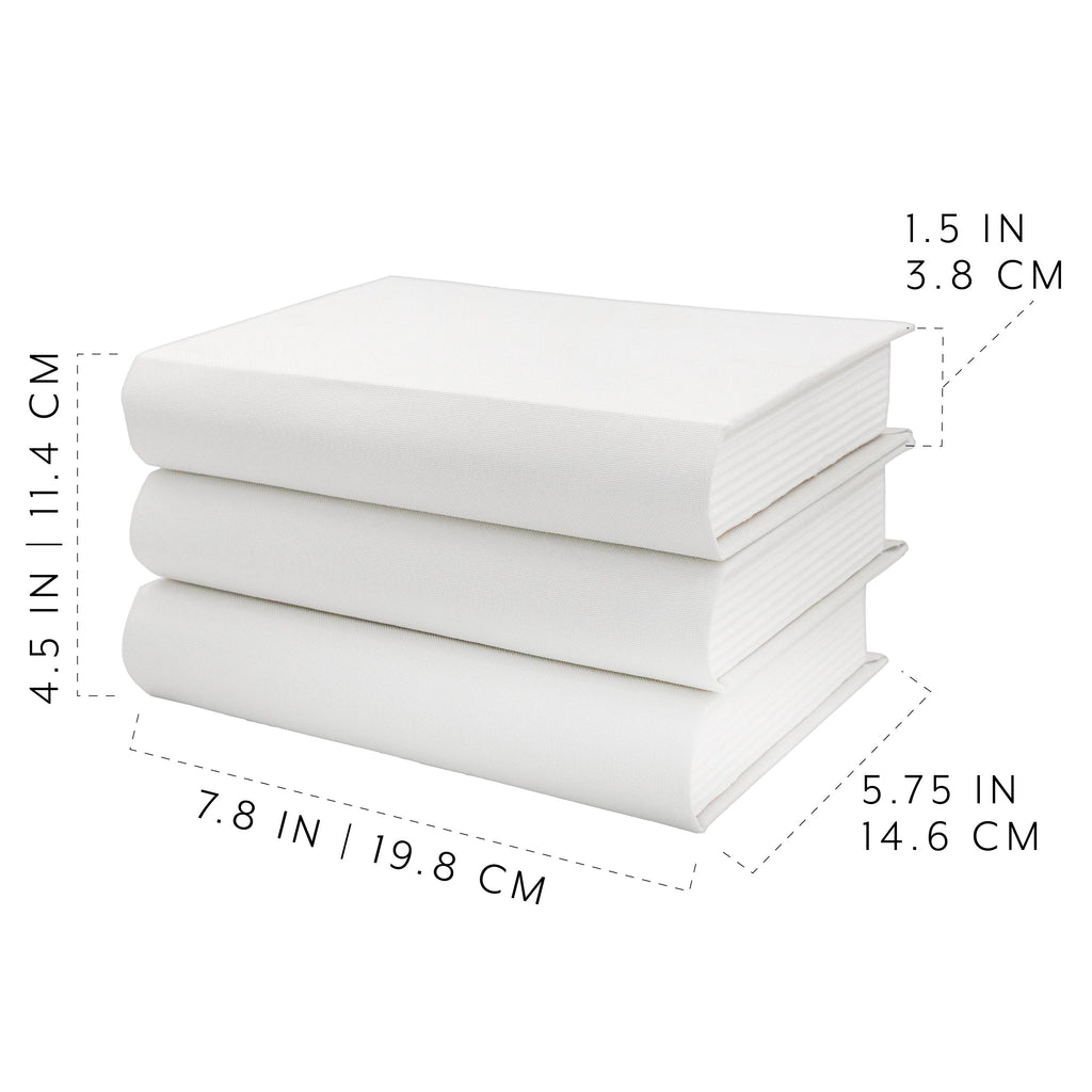Faux Book Stack (White, Case of 4) - SH_2271_CASE
