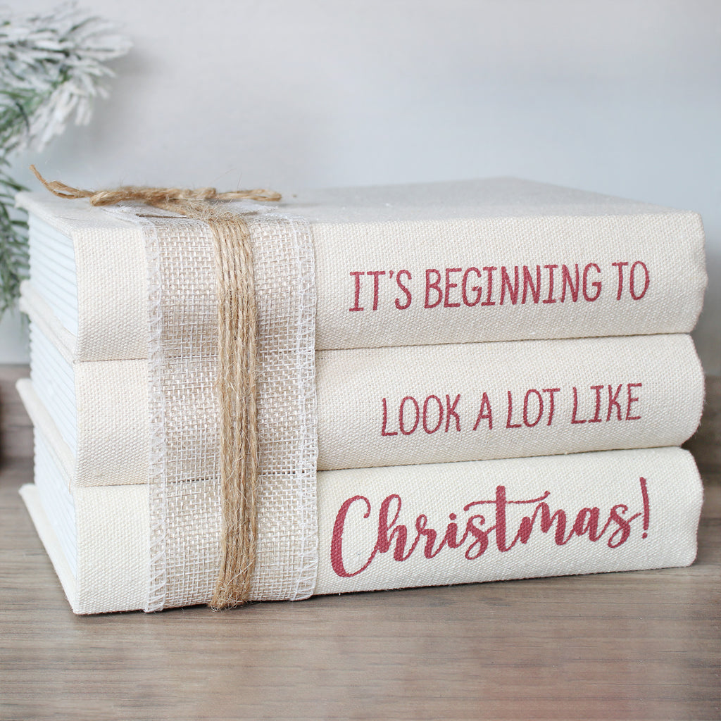 Christmas Faux Book Stack (Case of 4 Sets) - 4X_SH_2272_CASE