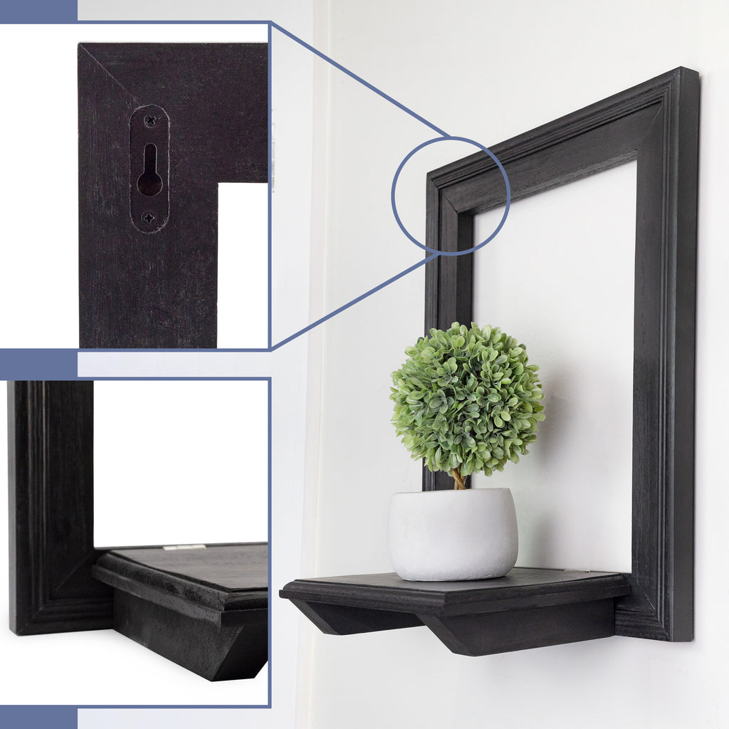 Farmhouse Window Floating Shelf (Black, Case of 5) - 5X_SH_2288_CASE