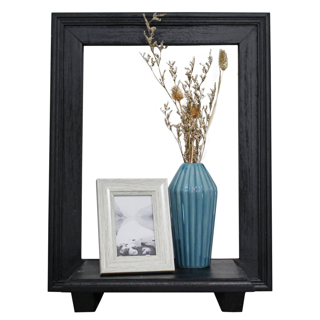 Farmhouse Window Floating Shelf (Black) - sh2288ah1