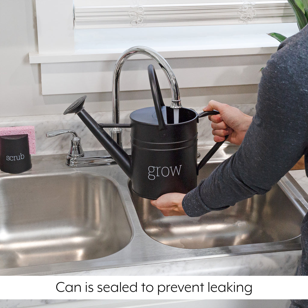 Black Enamelware Watering Can - sh2269ah1x