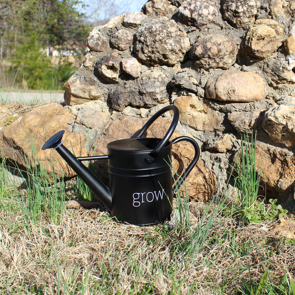 Farmhouse Enamel Watering Can (Black) - sh2269ah1x