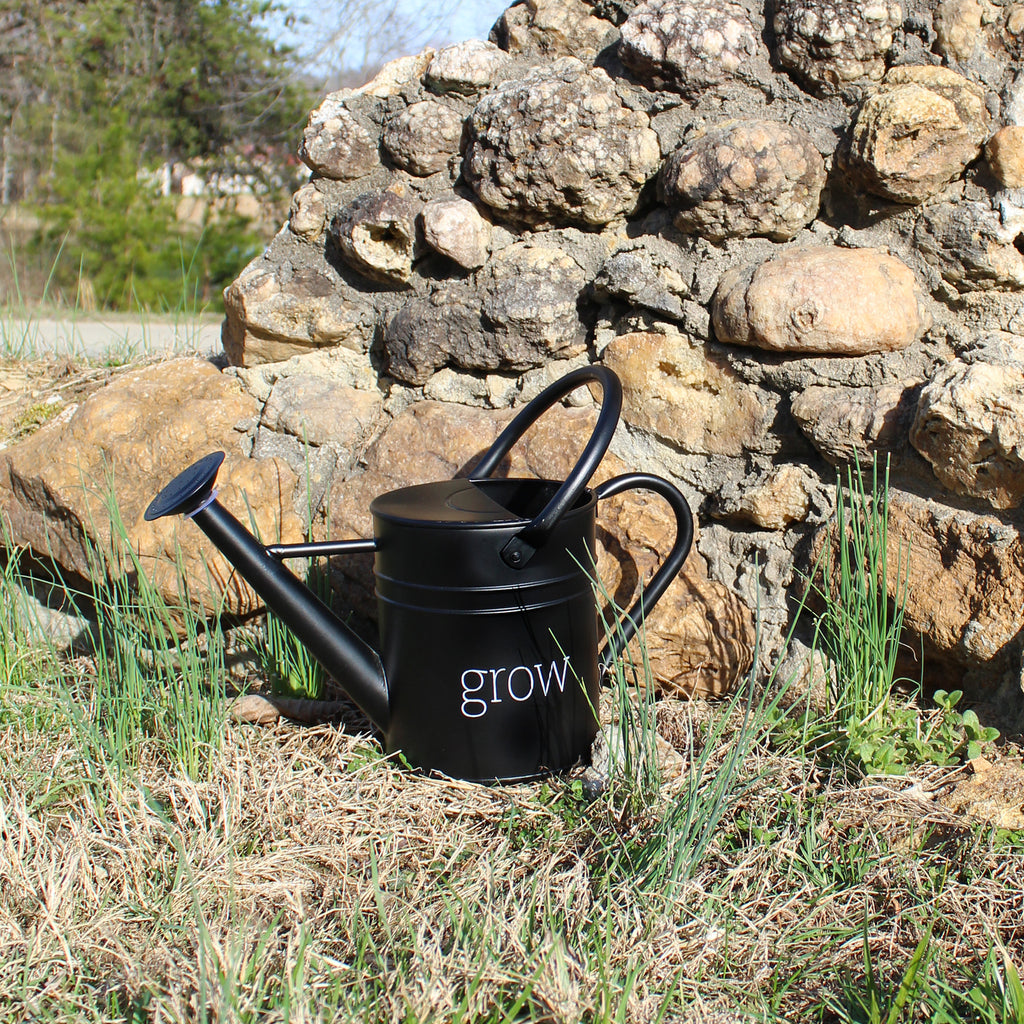 Black Enamelware Watering Can - sh2269ah1x