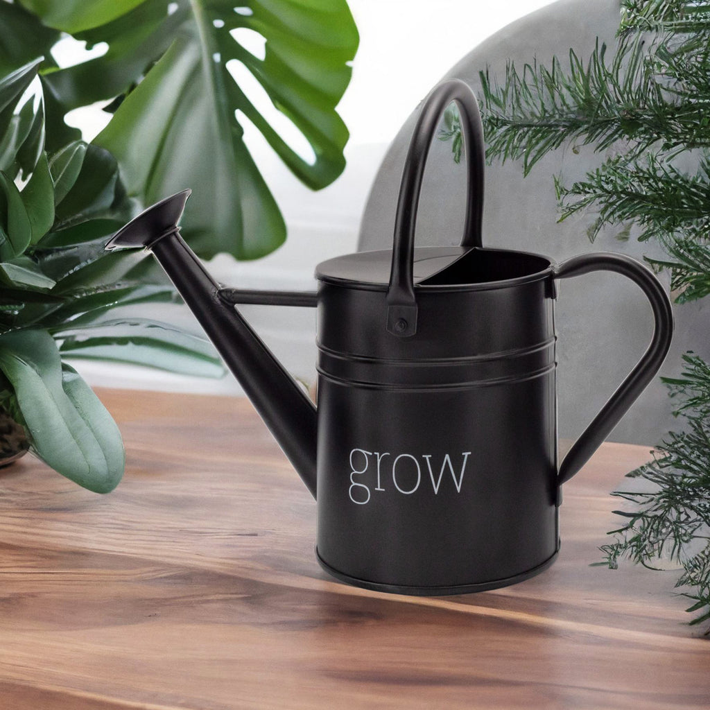 Farmhouse Enamel Watering Can (Black) - sh2269ah1x