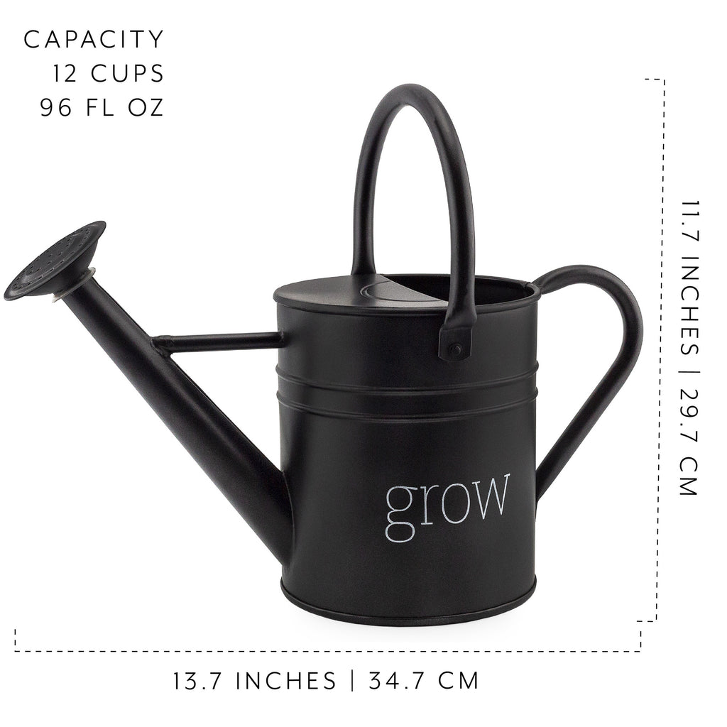 Farmhouse Enamel Watering Can (Black, Case of 6) - 6X_SH_2269_CASE