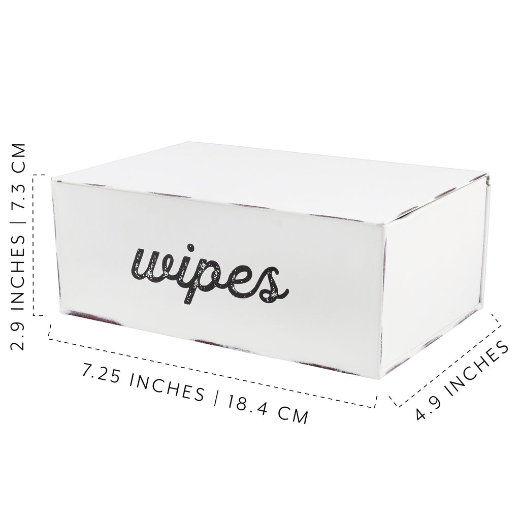 Enamelware Baby Wipes Holder (White) - sh2317ah1