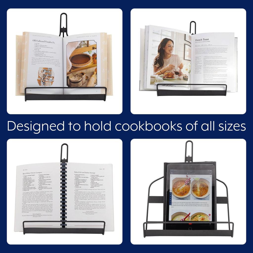 Rustic Black Metal Cookbook Stand (Case of 6) - 6X_SH_2319_CASE